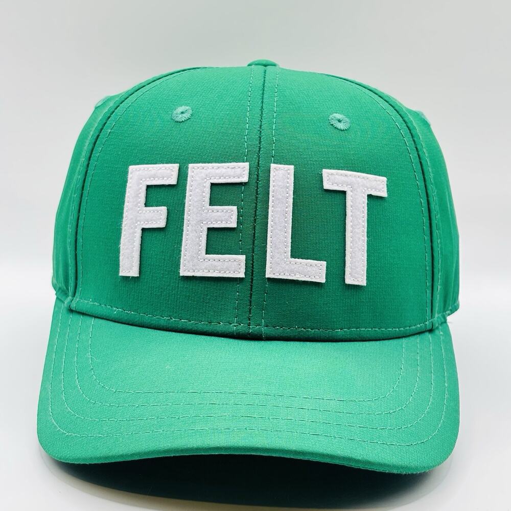 Butter Golf SnapBack Hat Cap Men’s One Size Green FELT Spellout